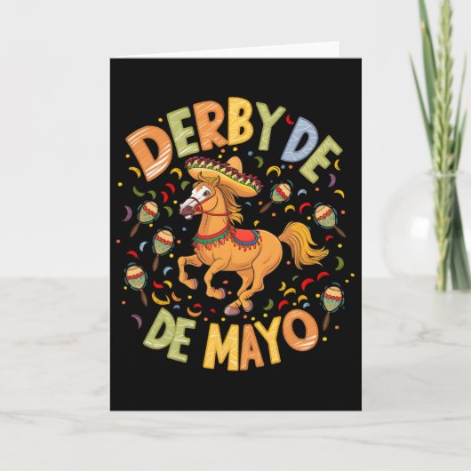 Derby De Mayo Grappige Cinco De Mayo Mexicaans Fee Kaart (Voorkant)
