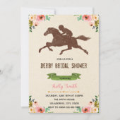 Derby doucherparty-uitnodigkaart kaart (Voorkant)