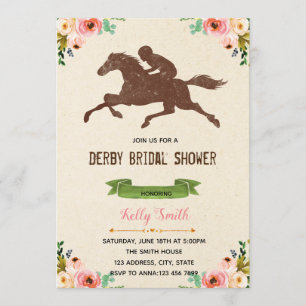 Derby doucherparty-uitnodigkaart kaart