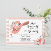 Derby Draag een Pet Horse Roos Gold Vrijgezellenfe Kaart (Staand voorkant)