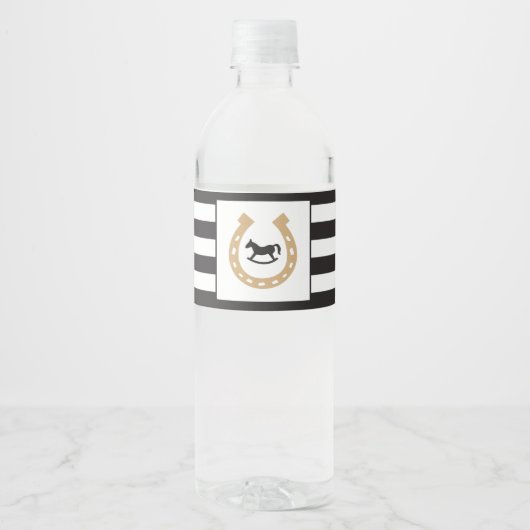 Derby Drink dranklabels voor Baby shower Waterfles Etiket (Voorkant)