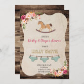 Derby en luier party uitnodiging (Voorkant / Achterkant)