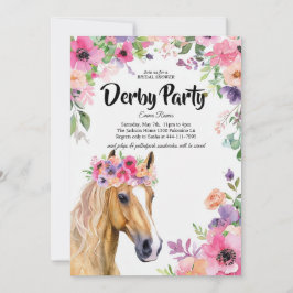  Derby-feest bruidsmeisjes uitnodiging met bloemen