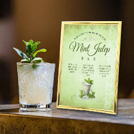 Derby Feest Mint Julep Bar Kar Menu Bord Recept