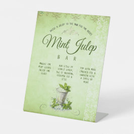 Derby Feest Mint Julep Bar Kar Menu Recept Reclamebord Met Voetstuk