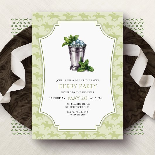 Derby Feest Mint Julep Uitnodiging