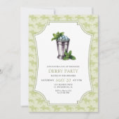 Derby Feest Mint Julep Uitnodiging (Voorkant)