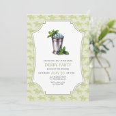 Derby Feest Mint Julep Uitnodiging (Staand voorkant)