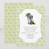 Derby Feest Mint Julep Uitnodiging (Voorkant / Achterkant)