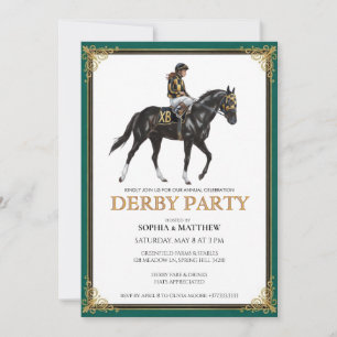 Derby Feest Uitnodiging Hoefijzer Bloemstuk Muur K
