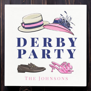 Derby Feesthoeden Schoenen Mode Preppy Navy Servet