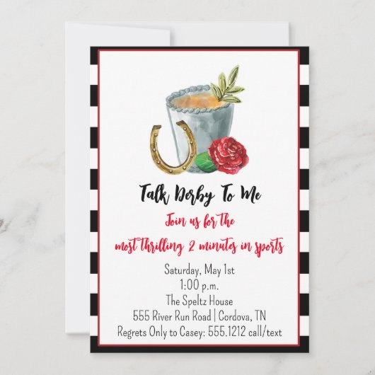 Derby-feestuitnodiging Kaart (Voorkant)