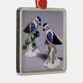Derby figures of bluetits, c.1760 metalen ornament (Rechts)