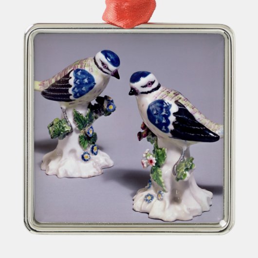 Derby figures of bluetits, c.1760 metalen ornament (Voorkant)