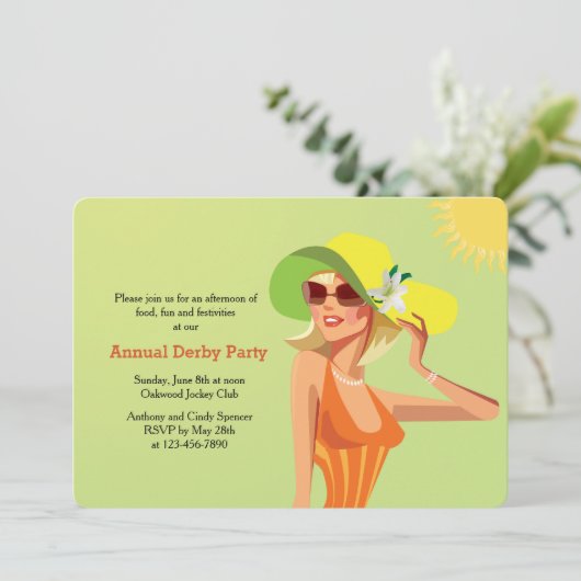 Derby Flair Invitation Kaart (Staand voorkant)