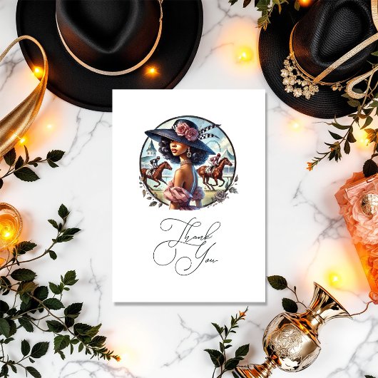 Derby-geïnspireerde "Naar het altaar" Bruidsdouche Bedankkaart