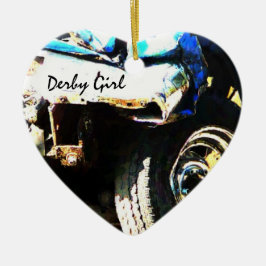 Derby Girl - Auto Crash Keramisch Ornament
