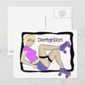 Derby Girl Briefkaart (Voorkant / Achterkant)
