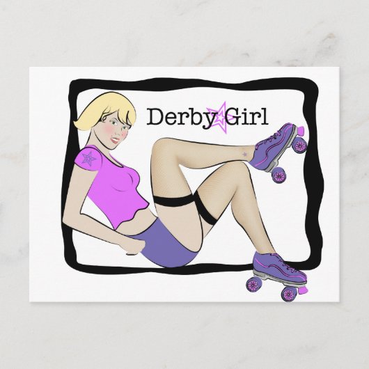 Derby Girl Briefkaart (Voorkant)