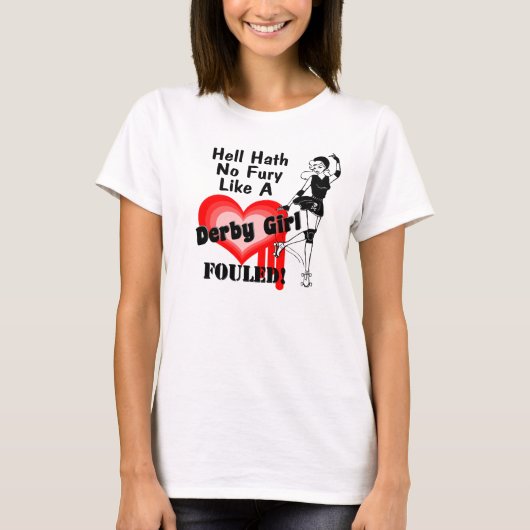 Derby Girl Fouled T-shirt (Voorkant)