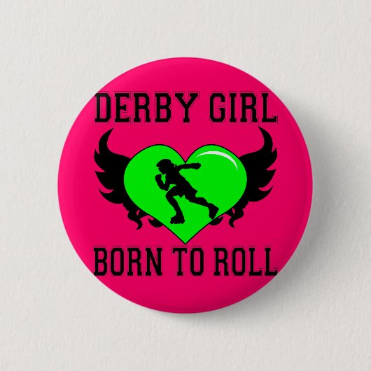Derby Girl Ronde Button 5,7 Cm (Voorkant)