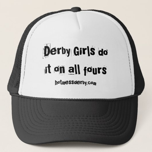 Derby Girls doet het in alle fouren Trucker Pet (Voorkant)