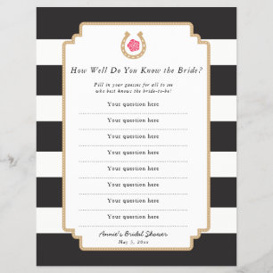 Derby Hoe goed ken je Bride Quiz Game Flyer? Flyer