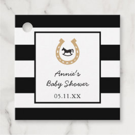 Derby Hoefijzer Rocking Horse Baby shower Bedankjes Labels