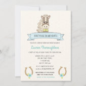 Derby Horse Baby Boy Shower Invitations Aankondiging (Voorkant)