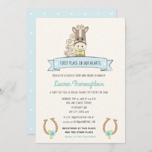 Derby Horse Baby Boy Shower Invitations Aankondiging
