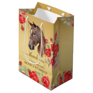 Derby horse equestrian party elegant bruin paard medium cadeauzakje