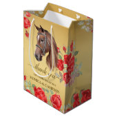 Derby horse equestrian party elegant bruin paard medium cadeauzakje (Achterkant Gekanteld)