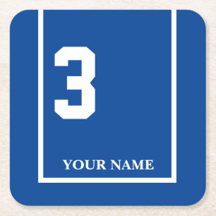 Derby Horse Race Blue 3 Gepersonaliseerd Kartonnen Onderzetters