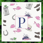 Derby Horse Race Kleding Hoefijzer Julep Monogram Servet