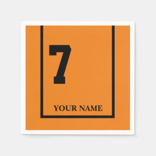 Derby Horse Race Sinaasappel 7 Gepersonaliseerd Servet