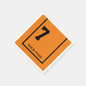 Derby Horse Race Sinaasappel 7 Gepersonaliseerd Servet (Hoek)