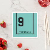 Derby Horse Race Turquoise 9 Gepersonaliseerd Servet (Insitu)