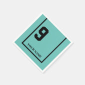 Derby Horse Race Turquoise 9 Gepersonaliseerd Servet (Hoek)