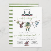Derby Horse Racing Baby shower Clothesline Kaart (Voorkant / Achterkant)