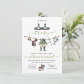 Derby Horse Racing Baby shower Clothesline Kaart (Staand voorkant)