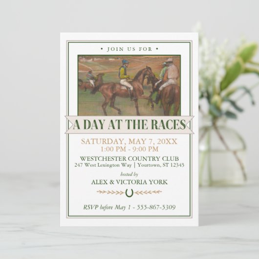 Derby Horse Racing Party | Edgar Degas Kaart (Staand voorkant)