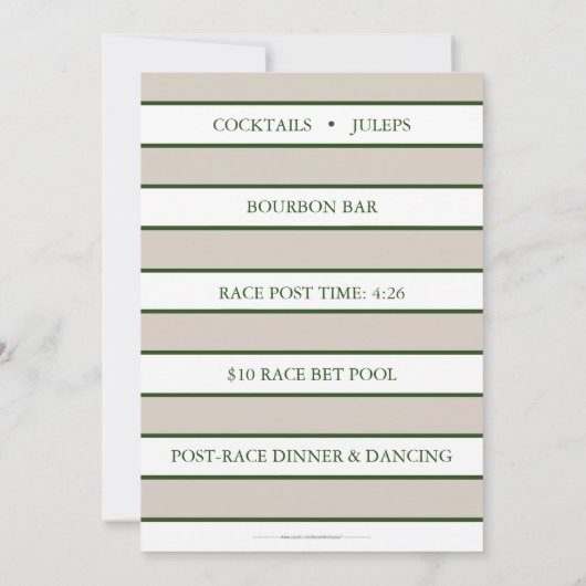 Derby Horse Racing Party | Edgar Degas Kaart (Achterkant)