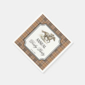 Derby horse racing party elegant gingham servet (Hoek)