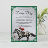  Derby Horse Racing Party Invitation 2026 Kaart (Staand voorkant)