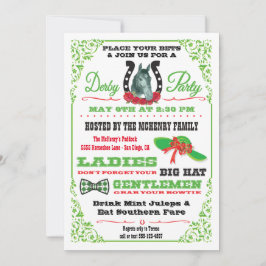 Derby Horse Racing Party invitation Kaart