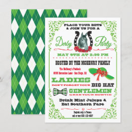 Derby Horse Racing Party invitation Kaart