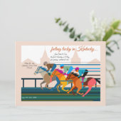 Derby Horse Racing Party Kaart (Staand voorkant)