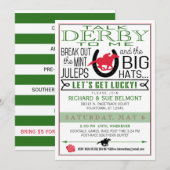 Derby Horse Racing Party Zwart/Rood/DK Kelly Kaart (Voorkant / Achterkant)