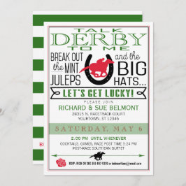 Derby Horse Racing Party Zwart/Rood/DK Kelly Kaart