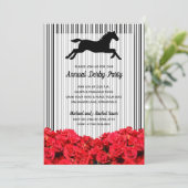 Derby Horse Racing Rozen Stripes Kaart (Staand voorkant)